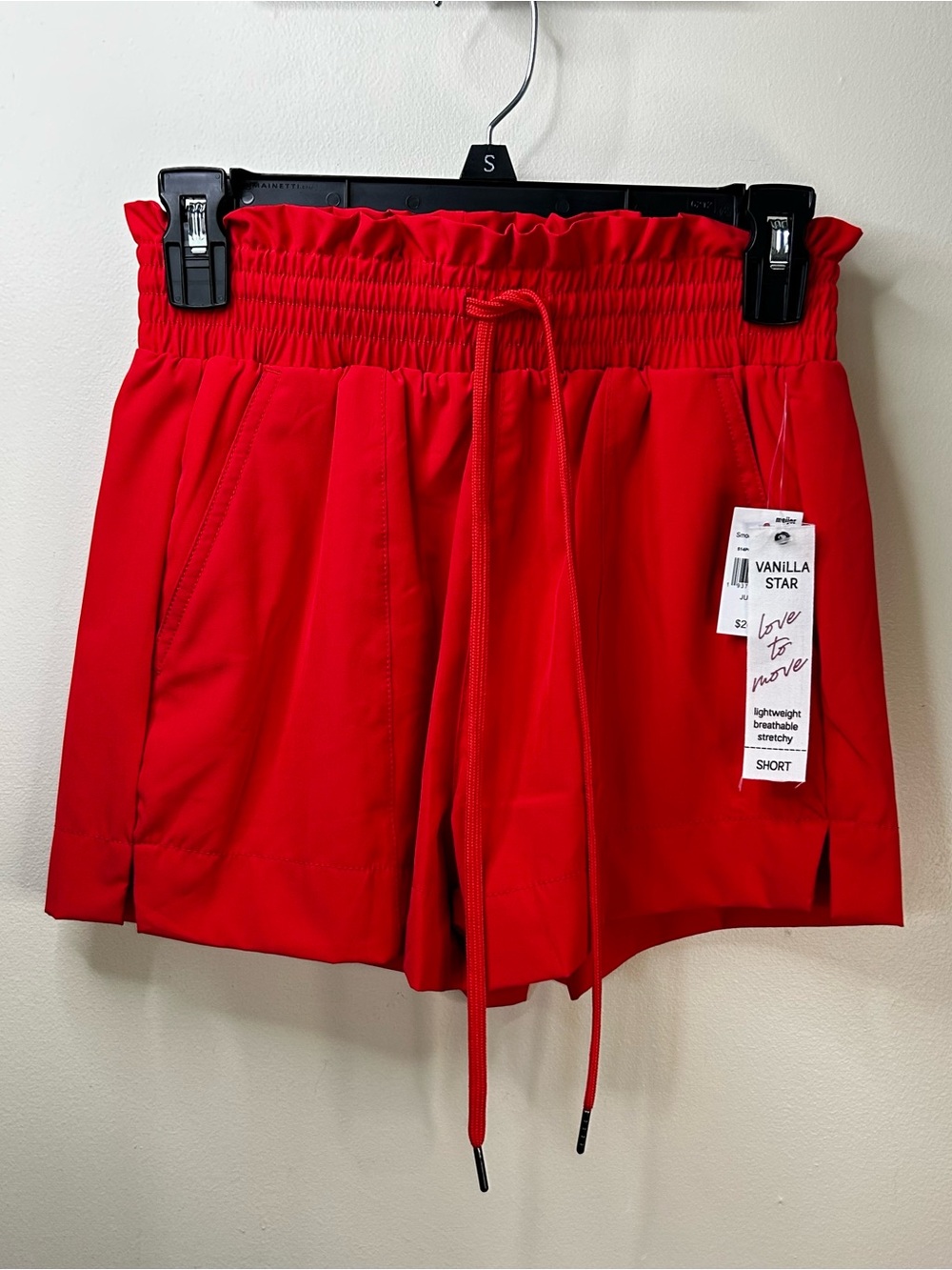 New Red Stretchy Shorts